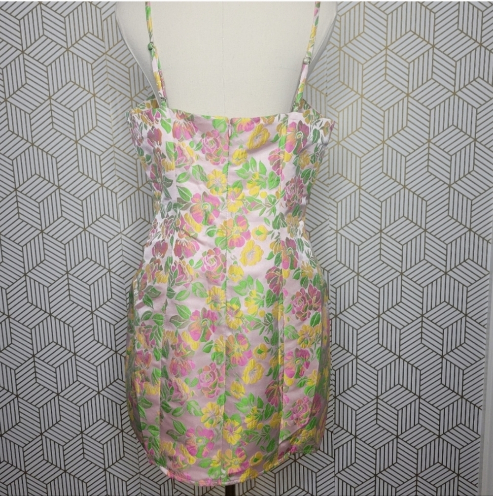 MAJORELLE PEARSON JACQUARD Mini Dress Size LARGE - Picture 10 of 11